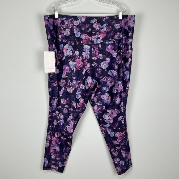 Athleta Plus Salutation Stash Pocket II Tight Leggings Dappled Bloom size 3X - Picture 4 of 13